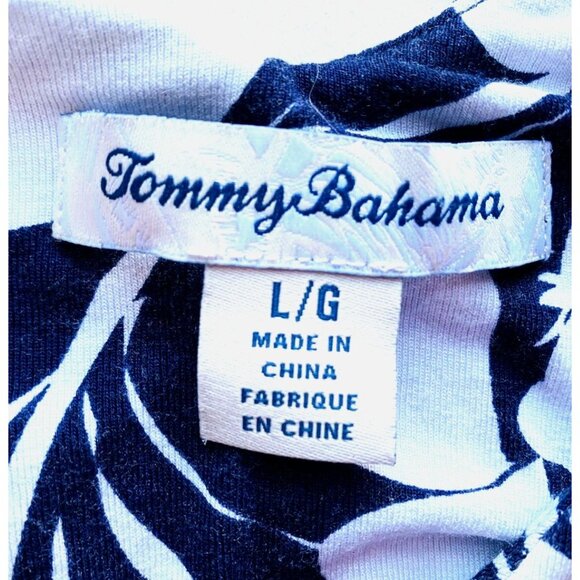 Tommy Bahama Women's Size Large Knit Maxi Dress Sleeveless V-Neck Floral Navy W - Picture 6 of 6